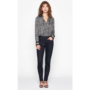 Equipment Women's Leopard Animal Print Bradner Shirt in Natural Multi Size - XS